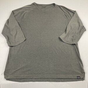Patagonia Performance Active Shirt Men’s XL Gray 3/4 Sleeve Top Light